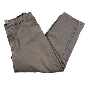 LL Bean Natural Fit Tan Canvas Flannel Lined 100% Cotton Pants Y2K Men's 40x29